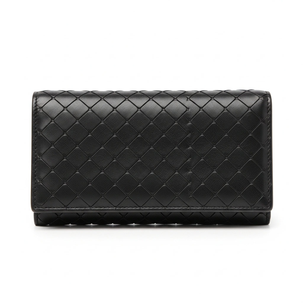 Bottega Veneta [보테가베네타] 반지갑 인트레치아토 블랙
